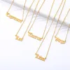 ZODIAC NECKLACE VIRGO GEMINI GOLD HOROSCOPE NECKLACE AQUARIUS CANCAN LEOステンレス鋼山脈星座8495015