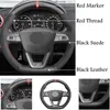 Black Suede Car Steering Wheel Cover For Seat Leon Cupra R Leon ST Cupra Leon ST