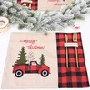 Kerst plaid tafel mat placemat eetdecoratie voor huis keuken feestje mat tafelkleed kerstbenodigdheden cadeaus