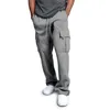 "Men's Cargo Joggers: Cotton Sweatpants for Workouts and Streetwear - Loose Fit, Long Trousers for Sportswear, Hip Hop Style - Available up to 4XL"