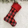 Breien tas Christmas Stocking Footprint Snowflake Gift Tassen Decoraties Nieuw Patroon 18 inch Boom Ornament Rood Groen 14 GM F2