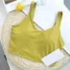 U-back stretchy träning gym yoga bras kvinnor naken känns smörig mjuk atletisk fitness träning sport bh toppar anpassning tank