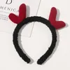 Christmas Headband Plush Elk Antlers Hair Hoops Woman Girl Hairband Xmas Party Headwear Tools Hair Accessories 6 Colors DW59402919957