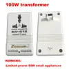 100W 110V / 120V a 220V / 240V Step-Up Down conversor de tensão Transformador de viagem Dual Channel conversor de poder