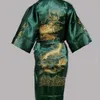 7 ألوان التقليدية اليابانية كيمونو Emboridery التنين رداء الرجال ثوب النوم يوكاتا النوم الحرير الرجال كيمونو الساموراي ذكر