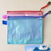 Grid Zipper Archival Bag Multi Color Folders Waterproof Plastic File Pocket Student Stationery Filing Supplies 1 55zt C R