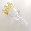 Colorful Crown 14mm glass bowl 18mm Male Joint Dry Herb Holder Blue Green Yellow water Smoke Tool smoking accessories