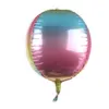 22 pouces 4D rampe dégradée couleur feuille ballons 9 couleurs forme ronde Globlos Ombre fête décoration ballon vitrine fête d'anniversaire Festival Ballon