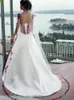 Robe de mariée blanc et vin vintage avec manche à casquette carrée longue et taille plus en dentelle CORSET Country Garden Bridal Robes Got1738344