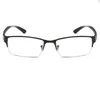 Sunglasses Reading Glasses Glass Mens Rectangular Business Readers 10 15 20 25 30 35 40 Strength Half Rim Metal For Men8649596