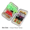 80st Dry Fly Fishing Lure Set med Box Artificial Trout Carp Bass Fjäril