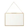 Brass Retro Creative Glass Artwork Plant Specimen Double-sided Glass Metal Photo Frame Plant Photo Frame Horizontal/Vertical