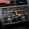 Autocollant en Fiber de carbone pour Audi A6 C5 C6, accessoires d'intérieur de voiture, panneau de commande de climatisation CD, autocollants et décalcomanies de voiture