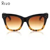 Occhiali da sole Lady Classic Cat Eye Retro Big Frame Female Leopard Designer UV400 Gradient1