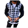 Men039s Hoodies Sweatshirts Mann Plaid Hoodie Sweatshirt Kausalen Langarm Hemd Mäntel Reißverschluss Strickjacke Jacke Für Männer Fashion2656365