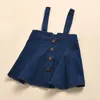 2020 28y幼児の女の赤ちゃんファッション服2PCS白い固形フレア長袖Blousedededenim Bib Dressカジュアル服fall set3198831