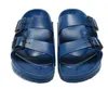 Nouveaux hommes femmes tongs en plein air sandales Boken diapositives Boston Eva pantoufles chaussures boucles designers luxe Mocassin noir blanc bleu 35-43