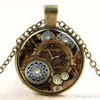 Necklace Pendants Vintage tree cabochons antique bronze chain necklace fashion jewelry Locket Chain Necklaces