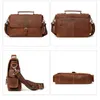 Vintage Men's Crazy Horse Genuine Leather Briefcase Cowhide Business Handbag Cow Laptop Portfolio Shoulder Messenger Bag1