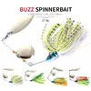 100pcs Hot Sale 0.61oz Fiske Lure Spinner Baits Spinners Dubbelstycke Spinnare Fiske Lures Hård Baits 17.4g 4 Färg SB007