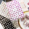 Design 3D Nail Art Stickers Decoration Manicure Rose Gold Color Nail Sticker Self-adhesive DIY Tips Stickers With Back Glue New Fashion