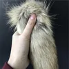 Magicfur großer Schwanz aus echtem Wolfsfell mit 28 x 7 cm Stecker, lustiges Cosplay-Werkzeug zum Schlüsselanhänger12283732