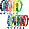 12 Style Pies Szczeniak Kot Kołnierz Brak regulowane Koty Kotów Obroże z Bell Bling Paw Charms Dekoracje Pet Supplies W-002141