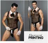 Uniforme Gay Bar Prestazioni Abbigliamento Intimo uomo sexy man abiti neri locale notturno sexy Seduzione Costume Porno Sex 6619