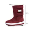 Boots YMECHIC Winter 2021 Black Red Hook Loop Snow Women Plush Warm Wedges Heel Thicker Ankle Goth Female Shoes Plus Size