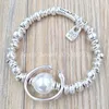 Auténtica pulsera de la amistad Otra pulsera redonda Oh Perla de plata UNO de 50 Joyas plateadas Se adapta al regalo de estilo europeo PUL1358BPLMTL0M