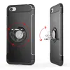 För iPhone 11 Pro S10 Protector Fodral med ringhållare Kickstand Back Cover Case Robust Dual Layer Case för Samsung Not 9 S9 Plus S10 Lite