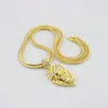 Fashion Gold Lion Necklaces & Pendants Women Men Hip Hop Jewelry Statement Metal Alloy Long Chain Necklace Punk Style