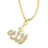 Pendant Necklaces Fashion Trend Islamic Necklace Crystal Muslim Long Chain Men Women Jewelry Accessories7609000