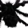 Super Big Plush Spider gjord av tråd och plysch svart och flerfärgad stil för fest- eller halloween -dekorationer 30cm50cm75cm2051925