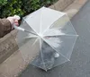 Pet Umbrella Teddy Outdoor Waterpoof Transparent Umbrellas Long Handing Umbrellas with Leash Dog Puppy Dry and Comfortable in Rain LSK1173