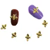 20st Gold Bee Nail Art Decorations 3D Kawaii Animal Charms Decors Bling Nailart Supplies Alloy Ornament på Nails Design7966404