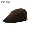 BHESD 2020 Beige Cotton Beret Hat Men Vintage Baret Cap Boina Francesa Irish Berets Women Bones Flat Cap Male Peaked JY1221