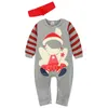 Santa Claus Jumpsuit för Boy Girls Christmas Costumes Romper med hatt Infant Baby 2pcs Kläder