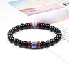 Luz Black Stone Bead pulseira artesanal Natural Beads Chakra Homens pulseiras de alta qualidade tibetano Charme Jóias Buddha dom mulheres