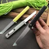 1Pcs New Ball Bearing Flipper Folding Knife 440C Satin Tanto Point Blade Black/Sand/Yellow G10+Stainless Steel Sheet Handle EDC Knives