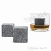 9 pièces/ensemble pierres naturelles de haute qualité pierres à whisky refroidisseur roche stéatite glaçon avec pochette de rangement en velours T500164