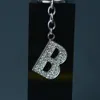 26 A Z Crystal English Letters Inledande nyckelchain Key Rings Holder Bag Pendant Charm Fashion Jewelry Gift