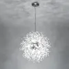 Nordic Dandelion Chandelier Crystal Beads Chandelier Lighting LED Hanging Round pendant light art decor lights for Dining Room Living Room