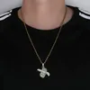 Colliers de pendentif Topgrillz Iced Out Flying Cash Solid Collier Hip Hop Gold Silver Color Charm Chains bijoux Gift1265I