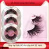 6d vison cheveux faux cils 25 mm de long cils de long épais cils moelleux dilues