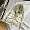 2020 Nieuwe Winter Winter Wint Down Down Jacket Vrouw Korte Koreaanse Puffer Coat Dikke Warme vrouwen Echte kraag in jassen