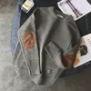 Zagęścić gruboziarnisty sweter wełny mężczyźni sweter odzież 2020 jesień zima rocznika patch projektuje skoczek pull homme dziane swetry