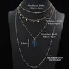 Chains 4 Layers Oval Crystal Stone Pendant Chain Necklace Multi-layer Charm Collar Choker For Women Jewelry Gift1