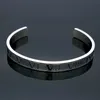 Bangle LCEOL Titanium rostfritt stål Romerska siffror Guldfärg manschettarmband kärleksbrev armband män kvinnor öppnar armband1311o