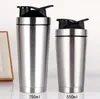 550ml 750ml Sport Protein Shaker Bottle Stainless Steel Double Wall Gym Vacuum Insulated Metal Fitness Water Bottle